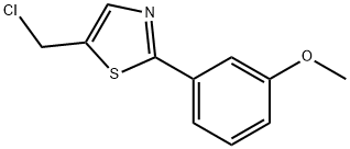 5-(氯甲基)-2-(3-甲氧苯基)噻唑 结构式