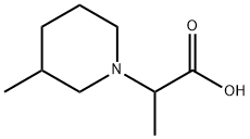 2-(3-メチルピペリジン-1-イル)プロパン酸 化学構造式