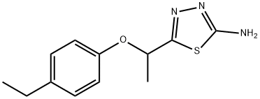 5-(1-(4-乙基苯氧基)乙基)-1,3,4-噻二唑-2-胺, 915920-35-3, 结构式