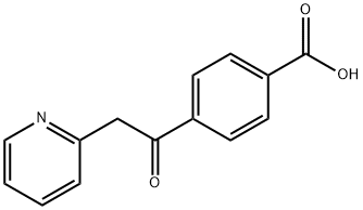 4-(2-ピリジニルアセチル)安息香酸 化学構造式