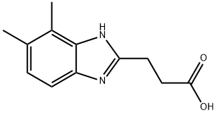 3-(4,5-二甲基-1H-苯并咪唑-2-基)丙酸盐酸盐 结构式