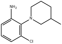 3-氯-2-(3-甲基哌啶-1-基)苯胺, 915921-30-1, 结构式