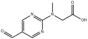 N-(5-甲酰基嘧啶-2-基)-N-甲基甘氨酸 结构式