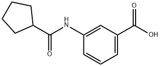 3-(环戊烷甲酰胺基)苯甲酸 结构式