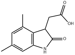 2-(4,6-二甲基-2-氧代吲哚-3-基)乙酸, 915922-61-1, 结构式