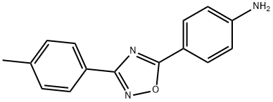 4-[3-(4-メチルフェニル)-1,2,4-オキサジアゾール-5-イル]アニリン 化学構造式
