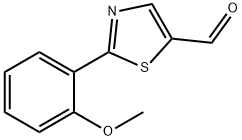 2-(2-メトキシフェニル)-1,3-チアゾール-5-カルブアルデヒド 化学構造式