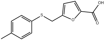5-{[(4-methylphenyl)thio]methyl}-2-furoic acid|5-{[((4-甲基苯基)硫烷基]甲基}-2-糠酸