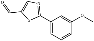2-(3-METHOXY-PHENYL)-THIAZOLE-5-CARBALDEHYDE Structure