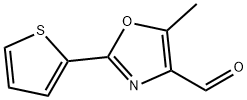 5-メチル-2-(2-チエニル)-1,3-オキサゾール-4-カルブアルデヒド 化学構造式