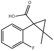 1-(2-氟苯基)-2,2-二甲基环丙烷-1-羧酸,915923-90-9,结构式