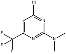 4-クロロ-N,N-ジメチル-6-(トリフルオロメチル)ピリミジン-2-アミン 化学構造式