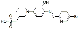 2-(5-BROMO-2-PYRIDYLAZO)-5-[N-N-PROPYL-N-(3-SULFOPROPYL)AMINO]PHENOL Struktur