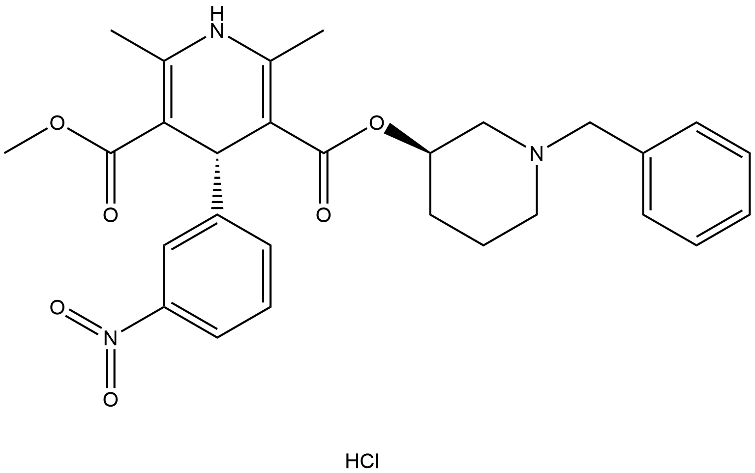 ベニジピン塩酸塩 化学構造式
