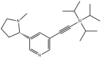 3-[(2S)-1-Methyl-2-pyrrolidinyl]-5-[2-[tris(1-Methylethyl)silyl]ethynyl]-pyridine Struktur