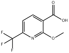 2 - 甲氧基-6 - (三氟甲基)-3 - 吡啶羧酸,916160-41-3,结构式