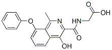 Glycine,  N-[(4-hydroxy-1-methyl-8-phenoxy-3-isoquinolinyl)carbonyl]- Structure