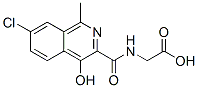 Glycine,  N-[(7-chloro-4-hydroxy-1-methyl-3-isoquinolinyl)carbonyl]- Structure