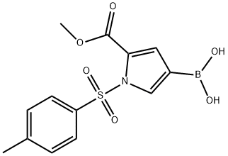 (5-(メトキシカルボニル)-1-トシル-1H-ピロール-3-イル)ボロン酸 化学構造式