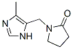 2-Pyrrolidinone,  1-[(4-methyl-1H-imidazol-5-yl)methyl]- Structure