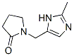 2-Pyrrolidinone,  1-[(2-methyl-1H-imidazol-5-yl)methyl]-,916254-29-0,结构式