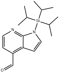 1H-Pyrrolo[2,3-b]pyridine-4-carboxaldehyde, 1-[tris(1-methylethyl)silyl]- 化学構造式