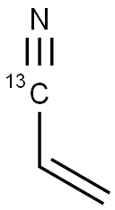 丙烯腈-1-13C 结构式