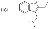 N-[(2-ETHYL-1-BENZOFURAN-3-YL)METHYL]-N-METHYLAMINE HYDROCHLORIDE 结构式