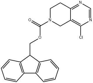 N-芴甲氧羰基-4-氯-5,7,8-三氢吡啶并[3,4-D]嘧啶, 916420-25-2, 结构式