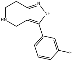 3-(3-FLUOROPHENYL)-4,5,6,7-TETRAHYDRO-2H-PYRAZOLO[4,3-C]PYRIDINE
 Struktur