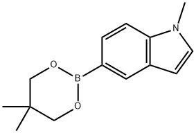 5-(5,5-Dimethyl-1,3,2-dioxaborinan-2-yl)-1-methyl-1H-indole, 5,5-Dimethyl-2-(1-methyl-1H-indol-5-yl)-1,3,2-dioxaborinane Structure