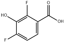 2,4-ジフルオロ-3-ヒドロキシ安息香酸 化学構造式