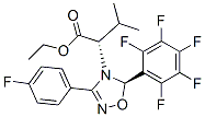 (S)-ETHYL 2-((R)-3-(4-FLUOROPHENYL)-5-(PERFLUOROPHENYL)-1,2,4-OXADIAZOL-4(5H)-YL)-3-METHYLBUTANOATE 化学構造式