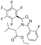 (S)-ETHYL 2-((R)-3-(2-FLUOROPHENYL)-5-(PERFLUOROPHENYL)-1,2,4-OXADIAZOL-4(5H)-YL)-3-METHYLBUTANOATE 化学構造式