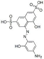 2,7-Naphthalenedisulfonic acid, 4-[(4-amino-2-hydroxyphenyl)azo]-5-hydroxy-, coupled with diazotized 2-amino-4,6-dinitrophenol, sodium salts Structure