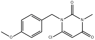 6-CHLORO-1-[(4-METHOXYPHENYL)METHYL]-3-METHYL-2,4(1H,3H)-PYRIMIDINEDIONE Structure