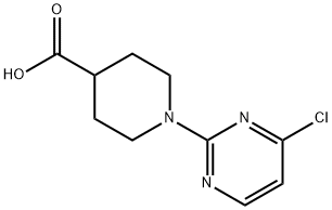 1-(4-氯-2-嘧啶基)-4-哌啶甲酸 结构式