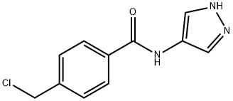 4-ChloroMethyl-N-(1H-pyrazol-4-yl)- benzaMide, 98+% C11H10ClN3O, MW: 235.67 Struktur