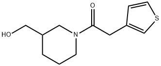 1-(3-HydroxyMethyl-piperidin-1-yl)-2-thiophen-3-yl-ethanone, 98+% C12H17NO2S, MW: 239.34 化学構造式