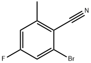 2-BROMO-4-FLUORO-6-METHYLBENZONITRILE Struktur