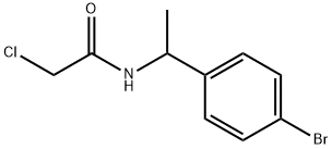 N-[1-(4-BROMOPHENYL)ETHYL]-2-CHLOROACETAMIDE 化学構造式