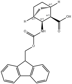 FMOC-3-ENDO-アミノビシクロ[2.2.1]-ヘプタン-2-ENDO-カルボン酸 化学構造式