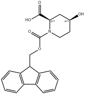 (2R,4S)-FMOC-4-HYDROXYPIPERIDINE-2-CARBOXYLIC ACID Struktur