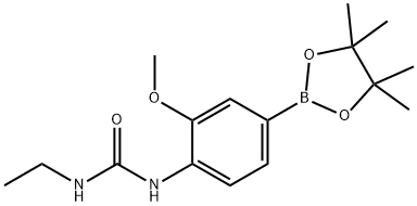 4-(3-エチルウレイド)-3-メトキシフェニルボロン酸, ピナコールエステル 化学構造式