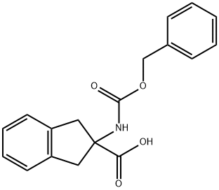 2-CBZ-氨基-茚满-2-甲酸,91733-75-4,结构式