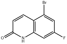 5-BroMo-7-fluoroquinolin-2(1H)-one 化学構造式