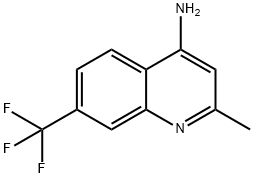 4-アミノ-2-メチル-7-(トリフルオロメチル)キノリン 化学構造式