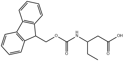 3-(9 H-FLUOREN-9-YLMETHOXYCARBONYLAMINO)-PENTANOIC ACID,917562-06-2,结构式
