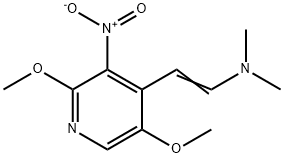 (E)-2-(2,5-二甲氧基-3-硝基吡啶-4-基)-N,N-二甲基乙胺 结构式