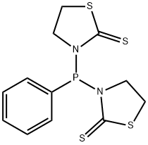 3,3'-(苯基亚膦酰)双-2-噻唑烷硫酮,91793-77-0,结构式